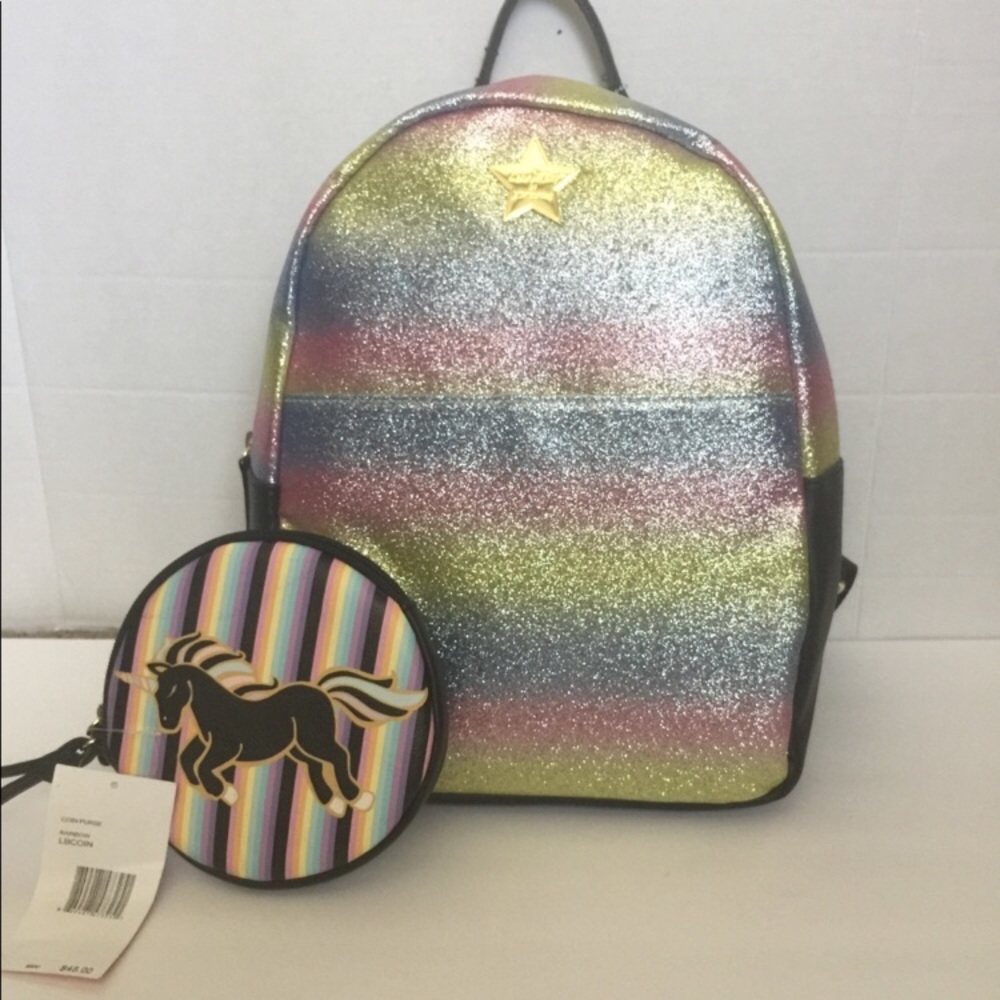 NWT BETSEY JOHNSON BACKPACK BAG W/COIN WALLET $125